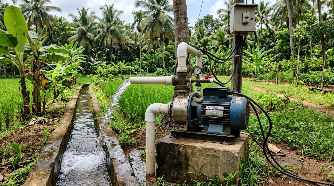 Texmo Submersible Pump Installed at Agricultural Borewell